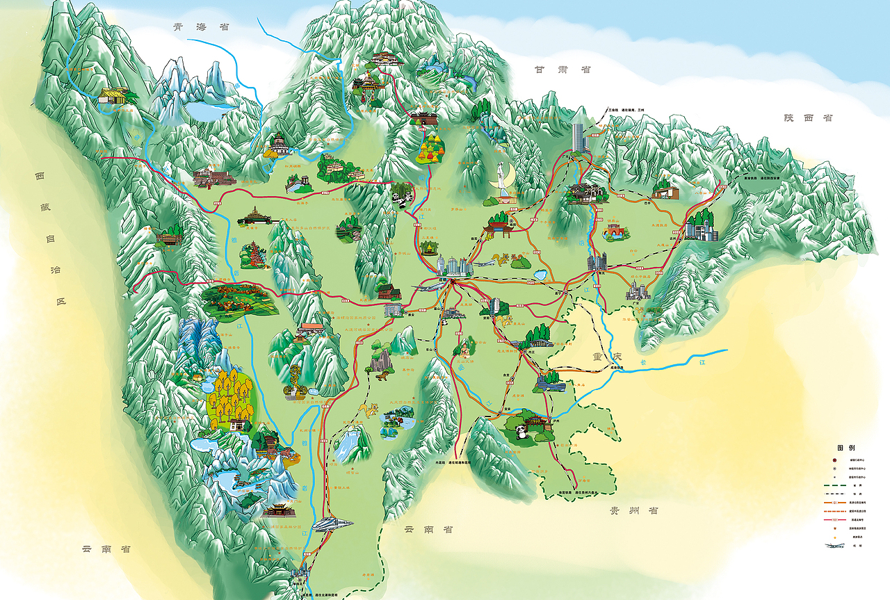 蜀地风情,笔尖下的四川画卷